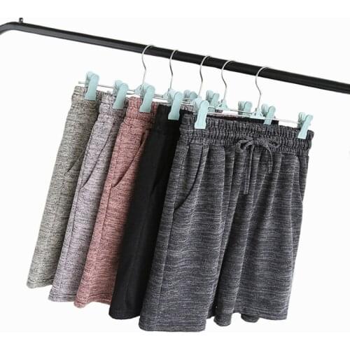 Summer Cool Hot Pants High Waist Knit Casual Loose Shorts Womens Girls Sport Running Jogging Shorts Thin Soft Comfortable Outfit