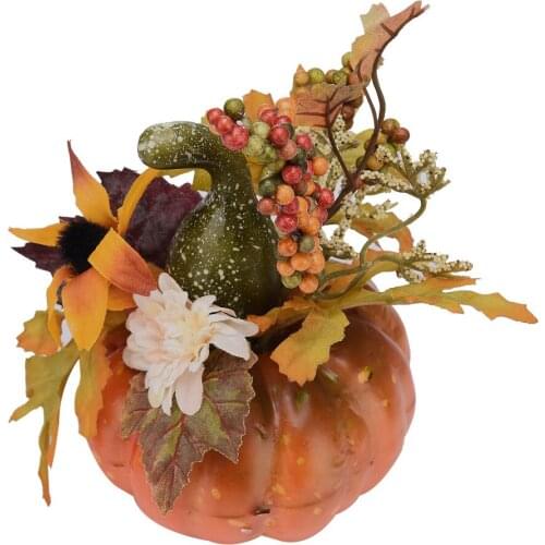 Mini Artificial Pumpkins Simulation Maple Leaves Halloween Thanksgiving Decoration DIYCraft Home Autumn Party Wedding Decor
