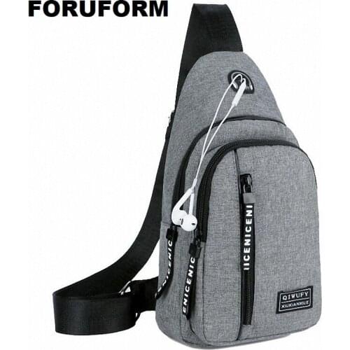 Chest Bag Men And Women Casual Earphone Messenger Bag Outdoor Travel Shoulder Bag Travel Cashier Belt Boys Girl Bag ZH-223