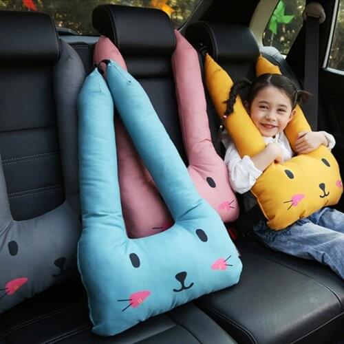 Cartoon Cats Car Seatbelt Shoulder Pad Korean Comfortable PP Cotton Car Seat Belt Cover Headrest Cushion for Girls Childrens