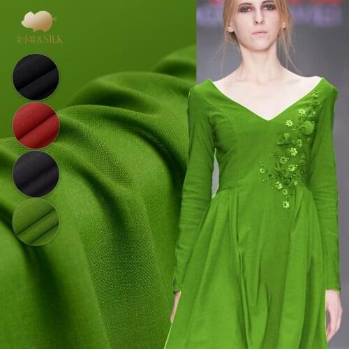 Delicate and thin wool fabric drape micro-perspective solid color clothing dress wool fabric wholesale wool cloth