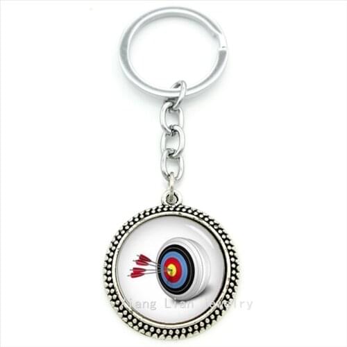 2016 new cool sport jewelry archery key chain multi-colored darts art pendant keychain sport lover archer fans jewelry T520T521