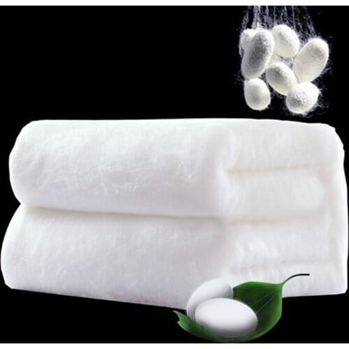 Excellent Mulberry Silk Comforter Handmade Quilt 100% Silk Filler Blanket for Home Winter Autumn 100% Cotton Cover Bed Quilt