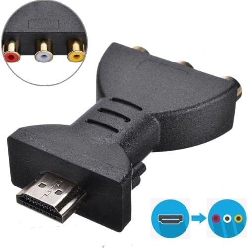 Pohiks Audio Video Adapter Digital Signal AV Component Converter 3 RGB/RCA Convert Head Signal Transfer Connector