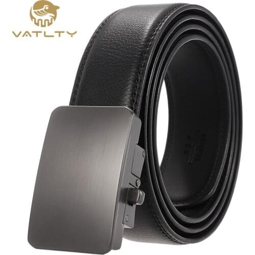 VATLTY Official authentic 2020 new fashion mens suit belt button type rust-proof metal buckle natural cowhide belts for men