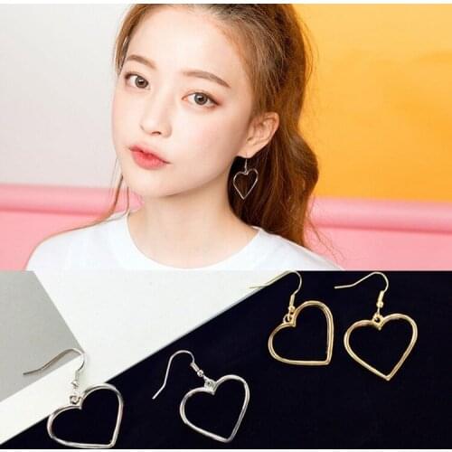 Japanese Cold Wind Fresh Ear Jewelry Hollow Love Earrings Earrings Ladies Earrings