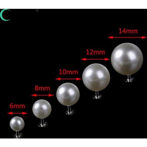 100/80/ 60/40/30PCS DIY Fashion Pearl Cap Rivets Craft Repair Pearl Knitting Lace Hat Hair Uppers Decor Clothing Accessories