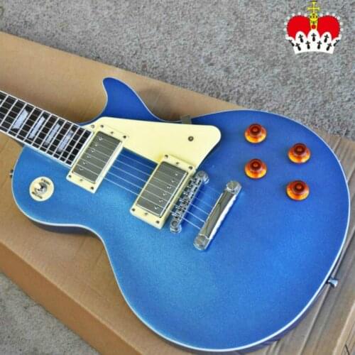 2021 Top quality FPLP-3009 Blue color solid mahogany body rosewood fretboard LP electric guitar, Free shipping