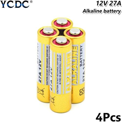 4pieces 12v G27A MN27 MS27 GP27A A27 L828 V27GA EL812 EL-812 Dry Battery For Garage Door Openers Remote Control GPS Tracker