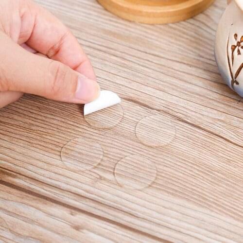 50pcs Self-adhesive Silicone Anti-collision Particle Anti-slip Mat Transparent No Trace Photo Wall Decorative Sticker