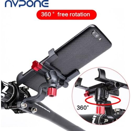 Aluminum Alloy Bike Bicycle Phone Holder 360 Degree Rotatable Handlebar Clip Stand Motorcycle Bike Universal Mobile Phone Stand