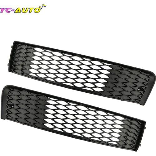 Car Left Right Front Bumper Fog Light Grill Grille Grills Racing Grills Grill Mesh Cover Trim Vent For Audi Q7 S-Line 2009-2015