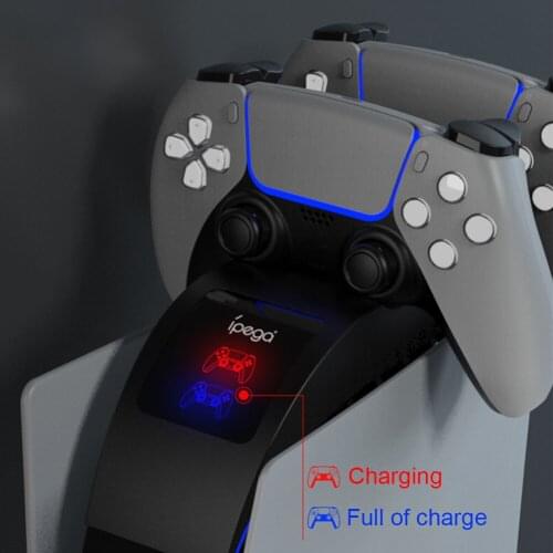 Fast Charging Station Charger Supports Dual Charging PS5 Fast Charge With LED Indicator PS5 Handle Charger Wireless Controller