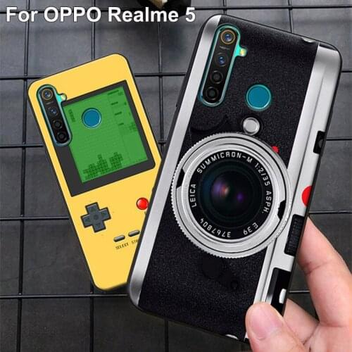 For Oppo Realme 5 case Realme5 back cover retro Painted soft silicone TPU bumper phone cases For Oppo Realme Real me 5 shell