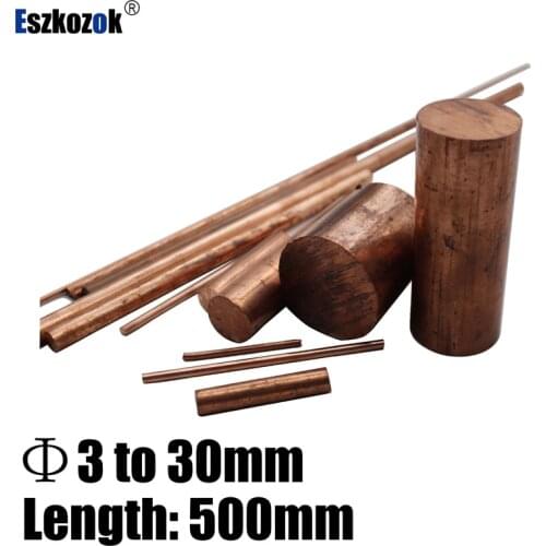 3mm pure copper round rod/bar length 50mm to 550mm