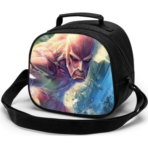 Attack On Titan Children Lunch Bag Lunch Bag Student Portable Insulated Office Lunch Box Picnic Bags Thermal Food Tote Handbag