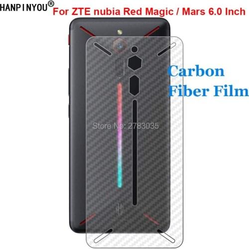 For ZTE nubia Red Magic / Mars 3D Anti-fingerprint Carbon Fiber Back Film Rear Screen Protector (Not Tempered Glass)
