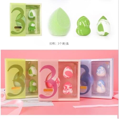 OSW 3 Pack Beauty Eggs Water Drop Cotton Sponge Puff Wet And Dry Dual-use Powder Makeup Tool Makeup Egg