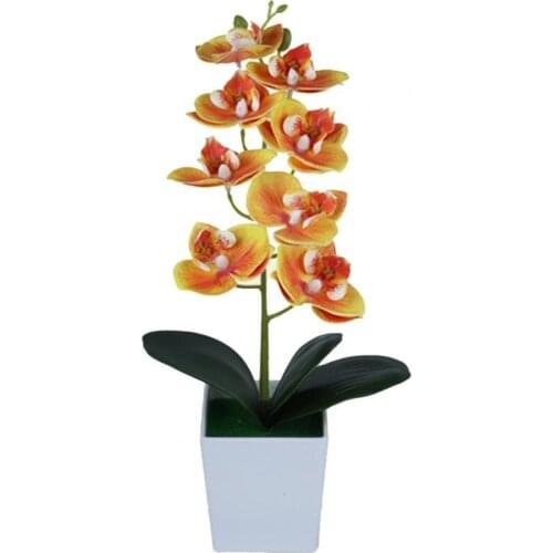 Artificial Flower Multi-use Bright-colored PVC Decorative Wide Application Butterfly Orchid Display Wedding Decoration