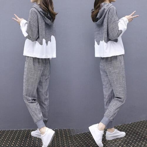 Two-piece New Suit Autumn Womens Fashion Temperament Loose Cover Belly Autumn Fat Sister Is Thin and Western Style