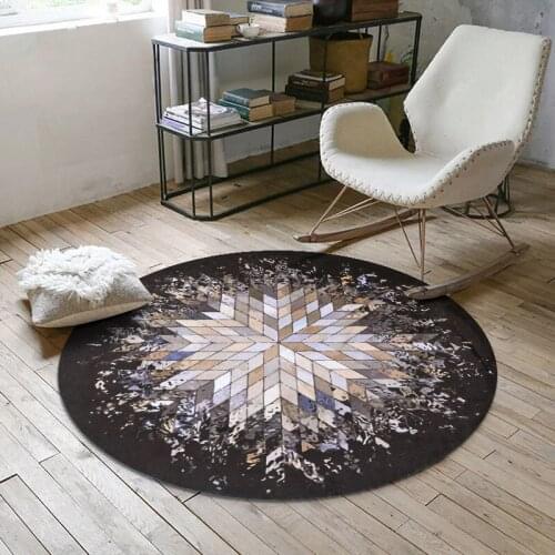 Creative Geometric Splash Abstract Round Carpet Bedroom Computer Chair Floor Mat Coffee Table Childrens Room Game Mat