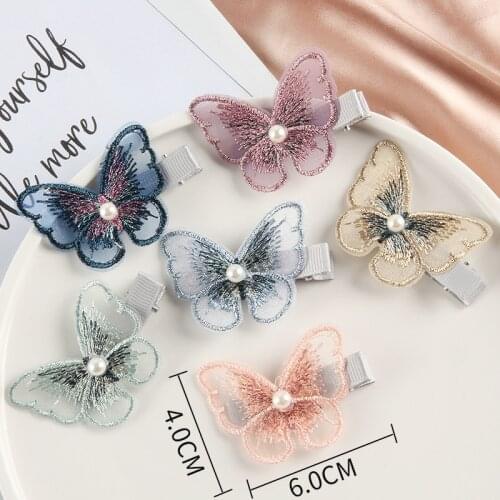 New Korean Fresh Simple Plaid Floral Fabric Bow Duckbill Clip Fashion Beautiful Girl Children Barrettes Hair Accessories