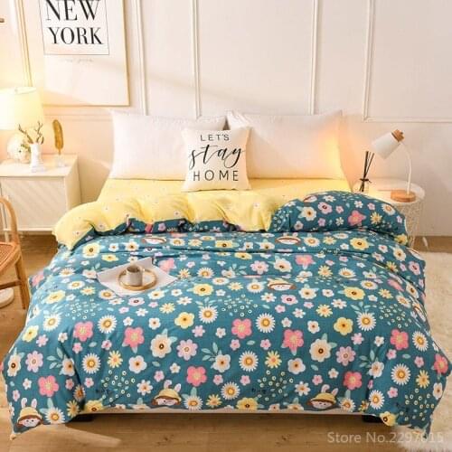 New Pastoral Small Flowers Printed Duvet Cover 1Pc Quilt Cover Comforter/Blanket Case Twin Full Queen King Size Bedclothes Linen