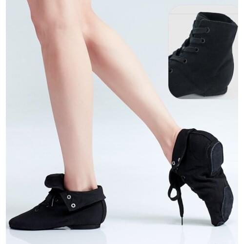 New Black Canvas Adult Jazz Dance Shoes Children Dance Jazz Boot