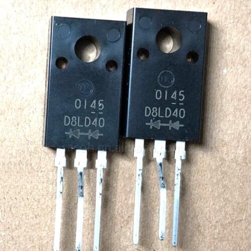 New Original 10PCS/Lot D8LD40 or D8LC40U D8LC40UR D8LD20U D8LC20U D8LC20UR D8L60 TO-220F 8A 400V Super Fast Recovery Rectifiers