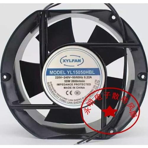 XYLFAN YL15050HBL Server Cooling Fan AC 220V 0.22A 172x172x51mm 2-Wire