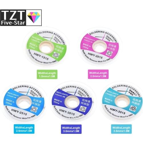 Desoldering Braid Solder Remover Wick Wire 1.5mm 2mm 2.5mm 3mm 3.5mm 1.5m Welding Tin Sucker Cable Lead Cord Flux Repair Tool An