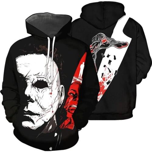 PLstar Cosmos Newest Halloween Movie Michael Myers Horror Terror Colorful 3DPrint Men/Women Streetwear Harajuku Funny Hoodies 19