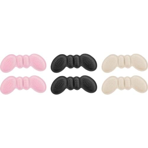 1 Pair Butterfly Shape Heel Cushion Pads Anti-Slip Heel Snugs Inserts Stickers Shoe Grips Filler