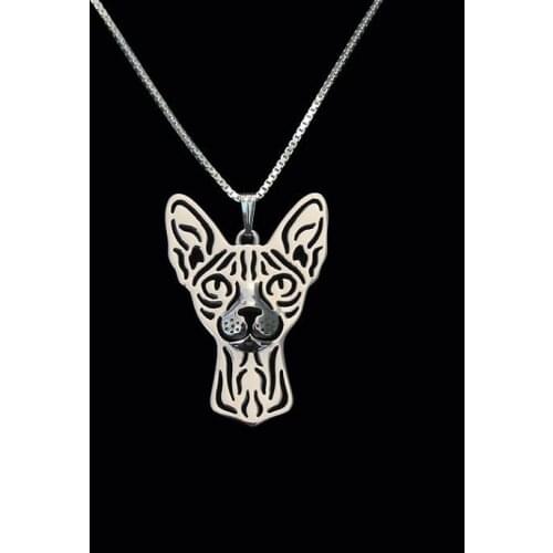 Hollow Pet Pendant Sphynx cute cat Necklace for women fashion beautiful christmas birthday gift