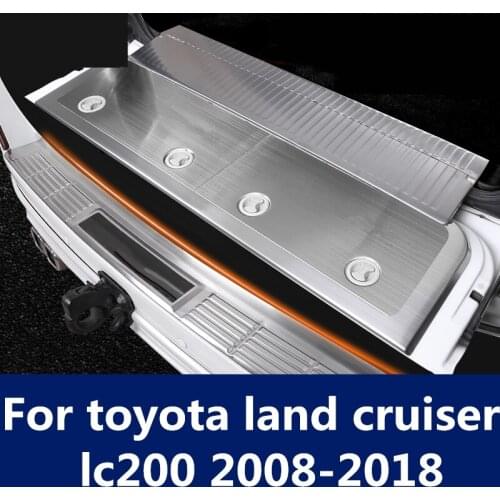 Threshold Article Welcome pedal Rear Guard Tailgate decoration Bright strip car styling For toyota land cruiser lc200 2008-2018