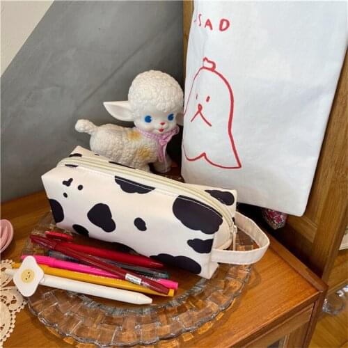 Portable Pencil/Pen Bag Large Capacity Color Dual Side Storage Pouch School Travel Gift Student Stationery Storage Bag