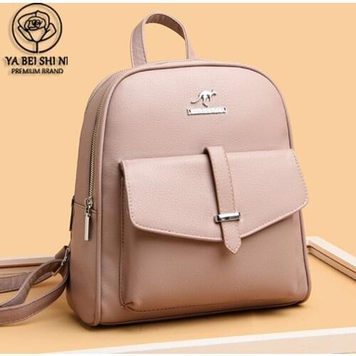 Large-Capacity Casual And Simple Ladies Backpack Leather Backpack For Women School Travel Stylist Satchel 2021 Casual Backpack