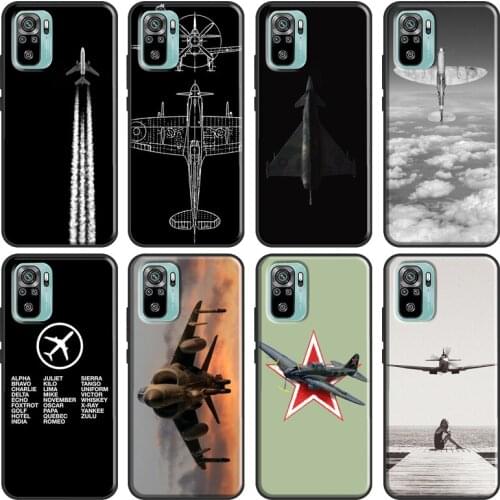 Airplane Aircraft For Xiaomi Redmi Note 9 8 Pro 8T 9S 7 6 K40 10 Pro Case For Redmi 9A 8A 7A 9T 9C 9 Coque
