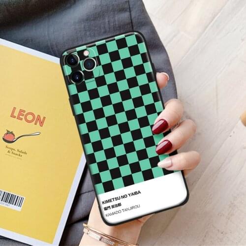 Demon Slayer Tanjiro Kamado KNY silicone Phone Case FOR iPhone Se 6 6s 7 8 Plus X Xr Xs 11 12 Mini Pro Max Glass Cover Shell