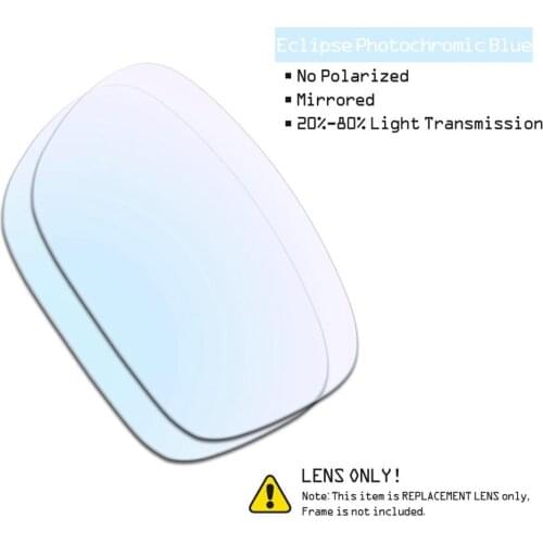 SmartVLT Sunglasses Replacement Lenses for Oakley Holbrook - Eclipse Blue Photochromic