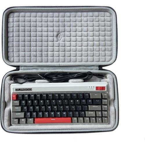 Storage Protection Hard Shell Bag Box Case for DURGOD Fusion 68-key Bluetooth 60% Mechanical Keyboard