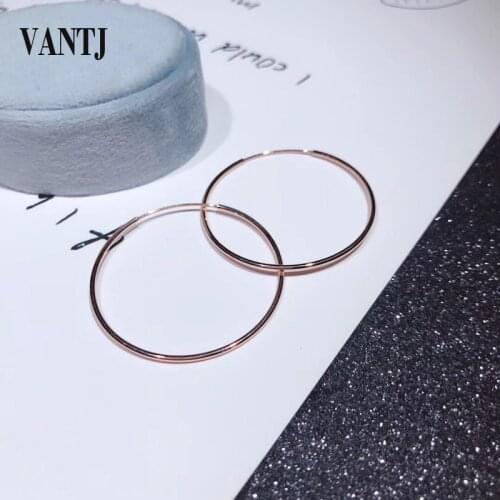 VANTJ Real 18K Rose Gold Earrings Au750 Gold Elegant Fine Jewelry For Women Lady Party Wedding Gift Box