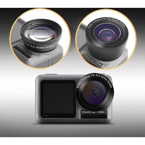 15X Macro Lens/Fisheye Lens Macro HD Anti-Shake Portable Camera Lens Filters for DJI OSMO Action Sports Camera Lens Accessories