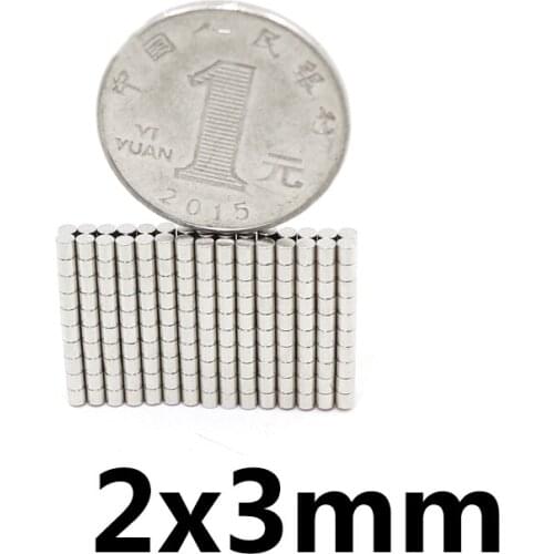 200/500/1000pcs 2*3mm Magnets Permanent Small Round Magnet Thin Neodymium Magnet Super Strong 2x3mm