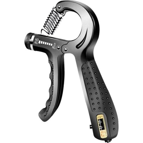 5-60kg Count Hand Strength Power Grip Trainer Adjustable Wrist Forearm Exercise Built-in Mechanical Counter 5-60kg Intensity