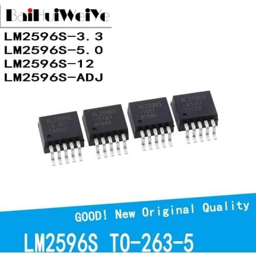 5PCS/LOT LM2596HVS-3.3 LM2596HVS-5.0 LM2596HVS-12 LM2596HV-ADJ LM2596HVS TO-263 Three Side Switch Output Voltage Regulator