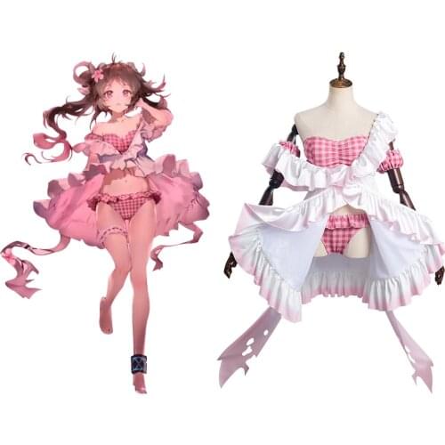 Arknights- Eyjafjalla Cosplay Costume Swimwear Outfits Halloween Carnival Suit