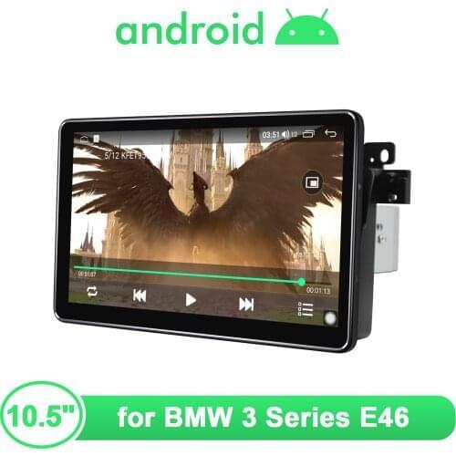 10.5" Car Radio 1280X720 Android Multimedia Central Video Player Auto Stereo GPS For BMW 3 Series E46 Support Camera Bluetooth