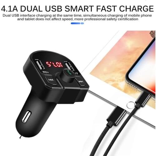 FM Transmitter Bluetooth Car MP3 Player Wireless Handsfree Audio Receiver Bluetooth 5.0 Auto Dual USB Fast Charger For Car