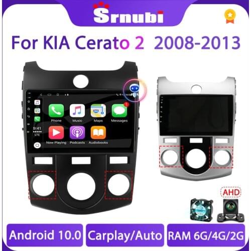Srnubi Android 10 Car RadioFor KIA Cerato Forte AT 2008 -2014 Multimedia Video Player Navigation GPS 2 din WIFI Stereo Head Unit